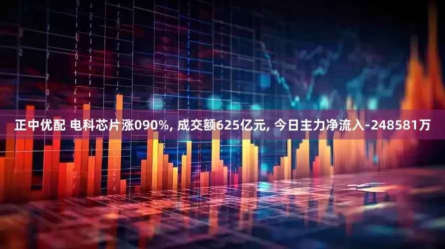 正中优配 电科芯片涨090%, 成交额625亿元, 今日主力净流入-248581万